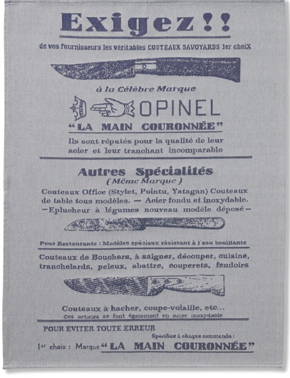 오피넬 냅킨 (Serviette de Table) - 오피넬 나이프 광고