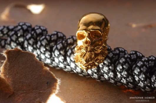 Beard Skull Bead(수염 해골 비드) - Gold